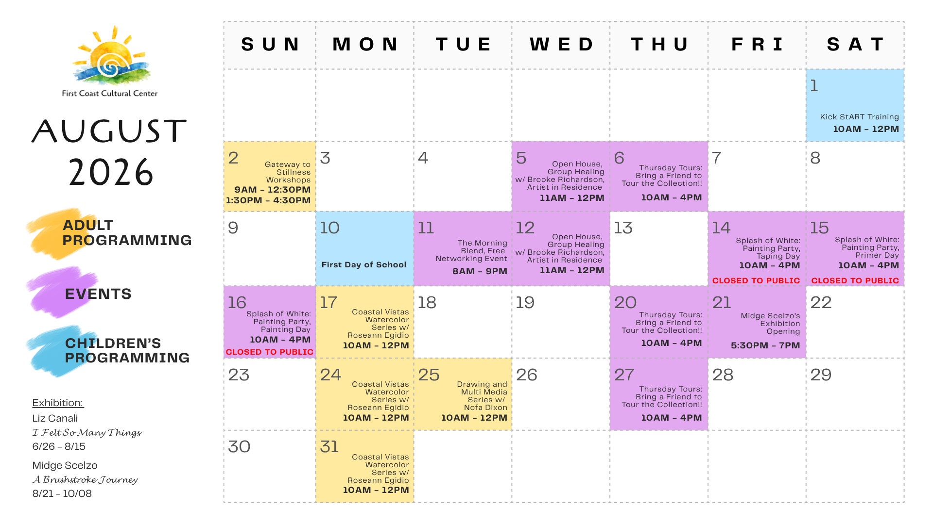 Website Calendar 2026