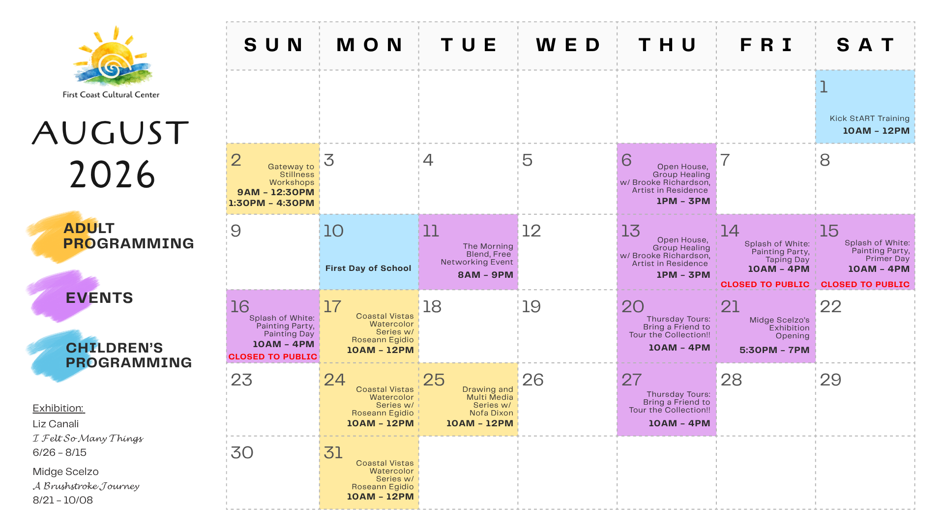 Website Calendar 2026