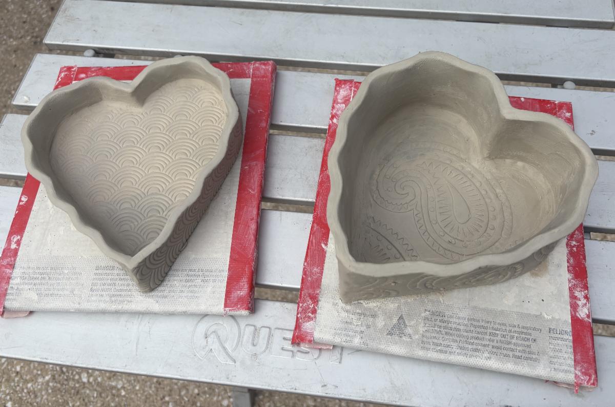 Clay Hearts