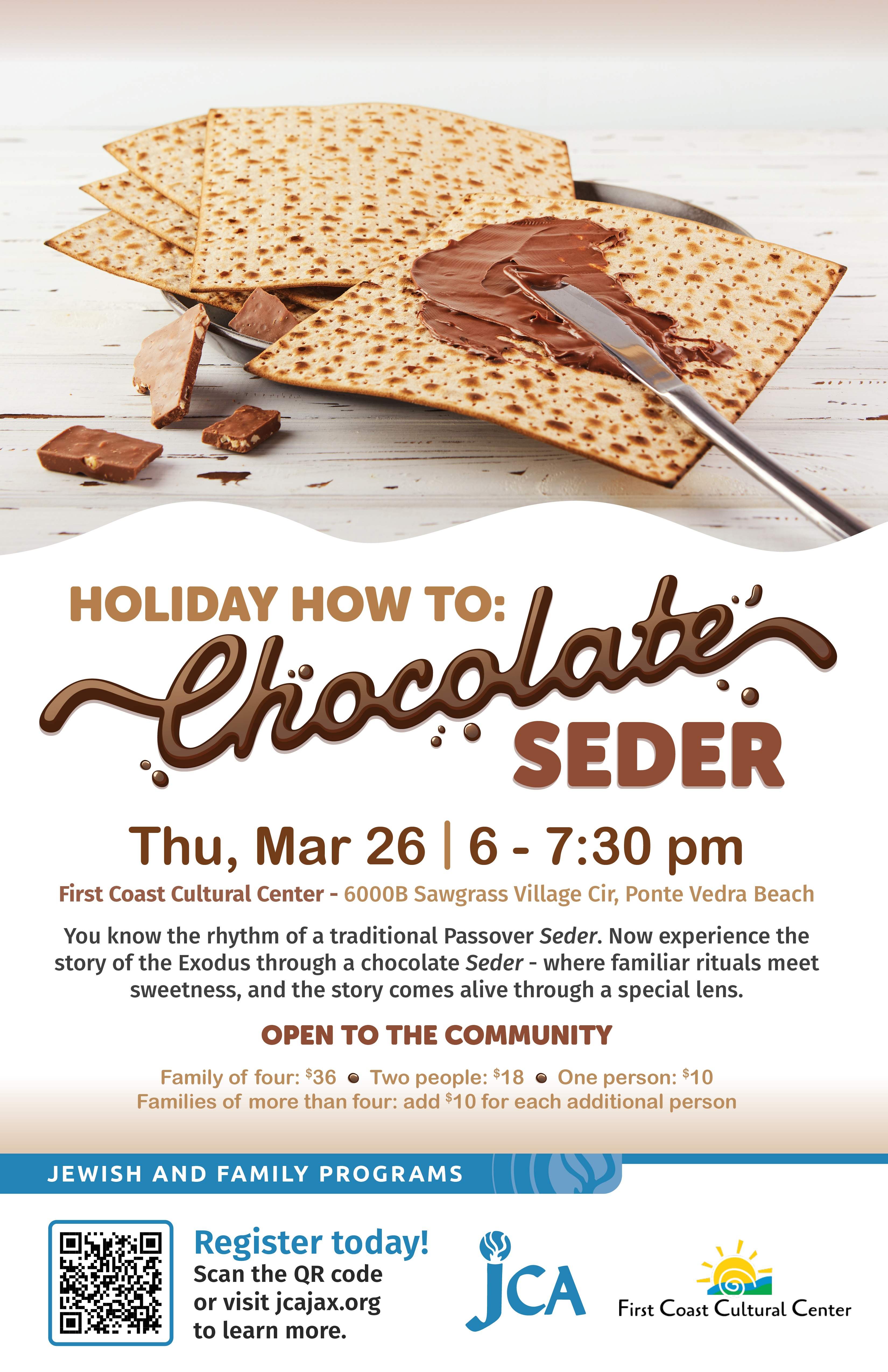 Holiday How To Chocolate Seder poster 2026