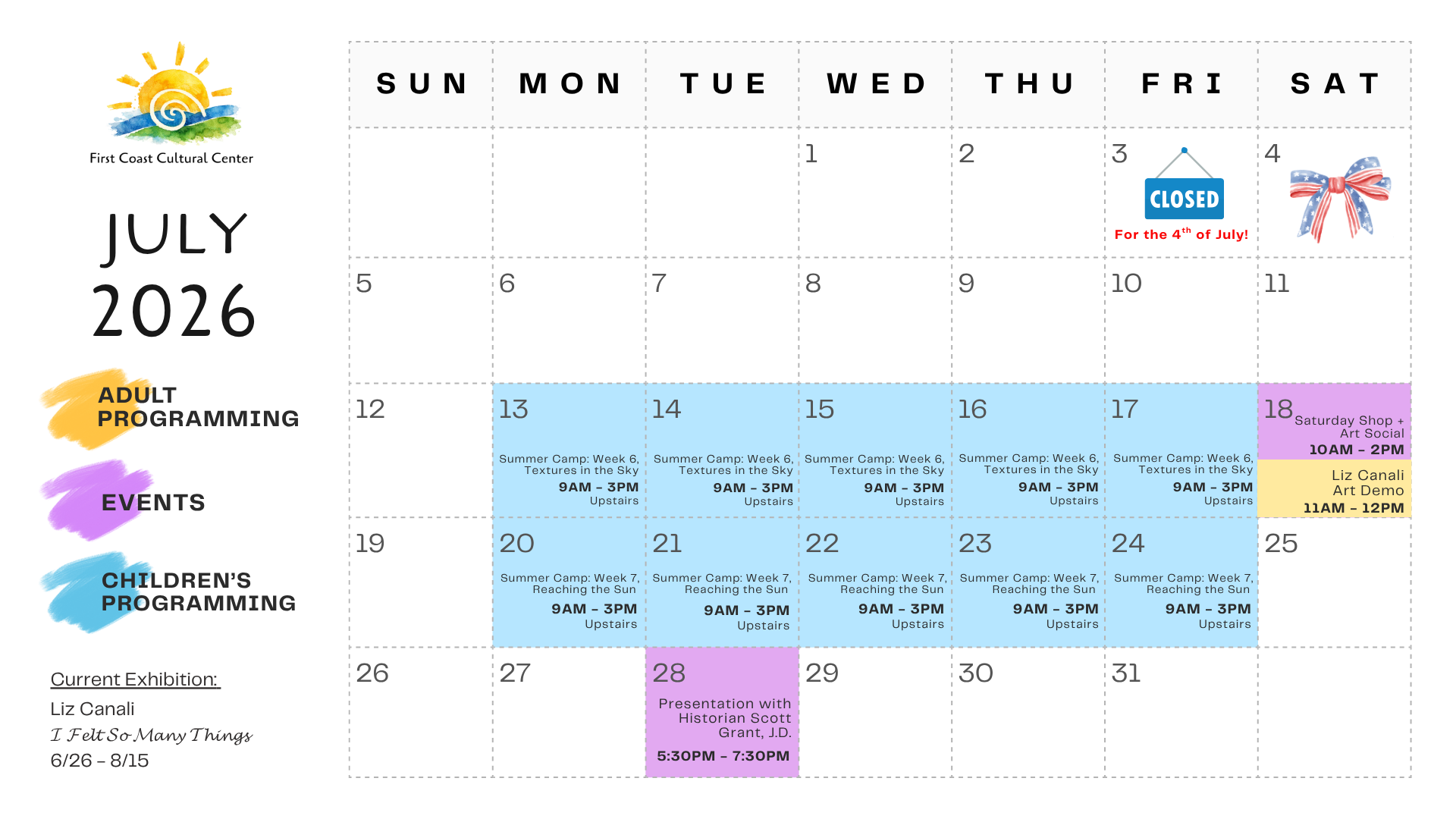 Website Calendar 2026